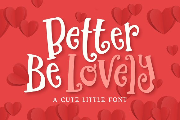 Better Be Lovely Font16图库网精选英文字体
