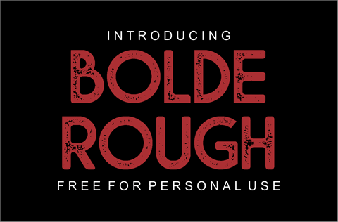 Bolde Rough font素材中国精选英文字体