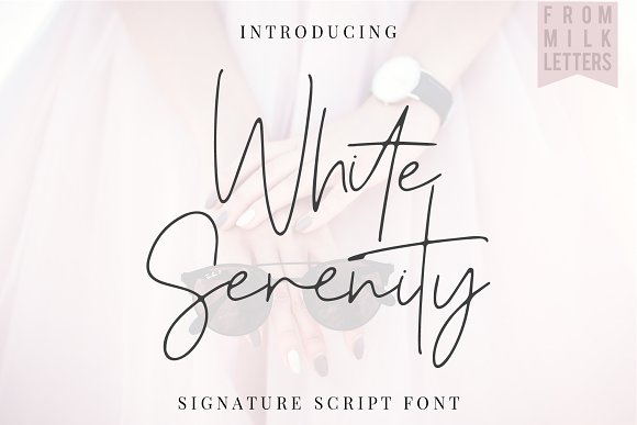 CreativeMarket White Serenity Signature Font普贤居精选英文字体