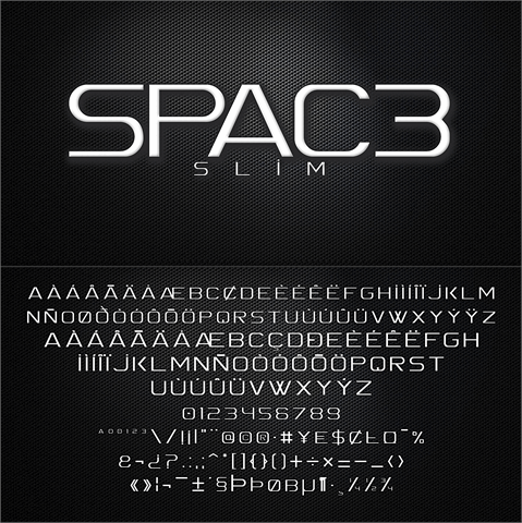 Spac3  font素材中国精选英文字体