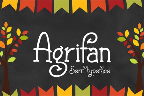 Agrifan font素材中国精选英文字体