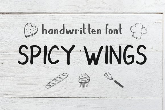 Spicy Wings Font素材中国精选英文