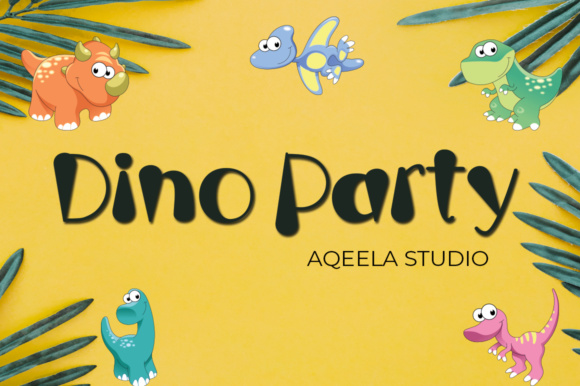 Dino Party Font16素材网精选英文字体