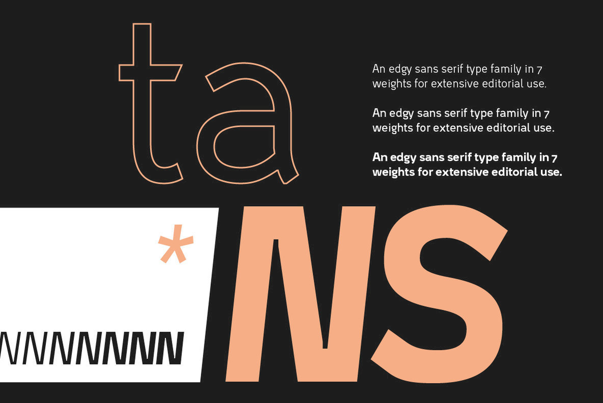 Tans Font Family16设计网精选英文字体
