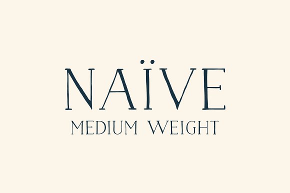 Naive (Medium weight) Font16设计网精选英文字体