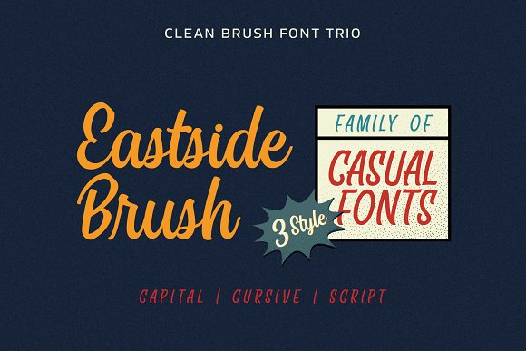 Eastside Brush – Casual Font Trio普贤居精选英文字体