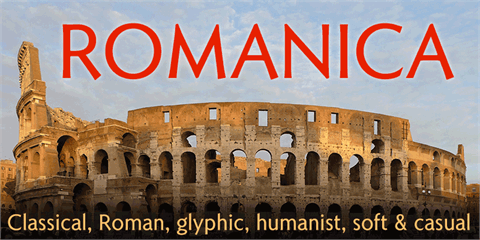 Romanica font16素材网精选英文字体