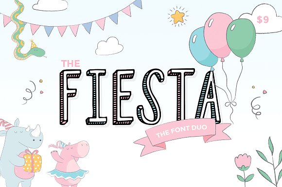 Fiesta Font Duo普贤居精选英文字体