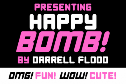 Happy Bomb font素材中国精选英文