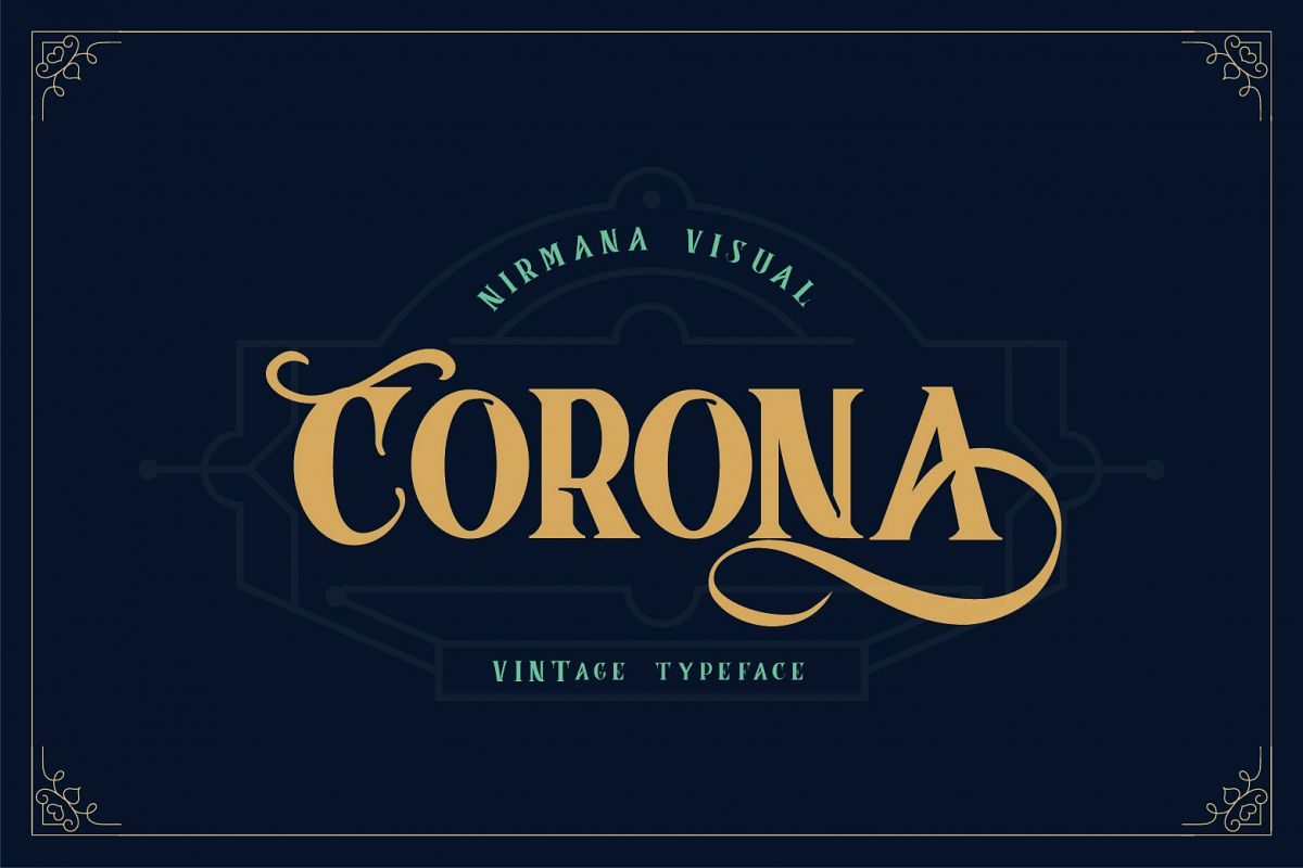 Corona Vintage Typeface Font16设计网精选英文字体
