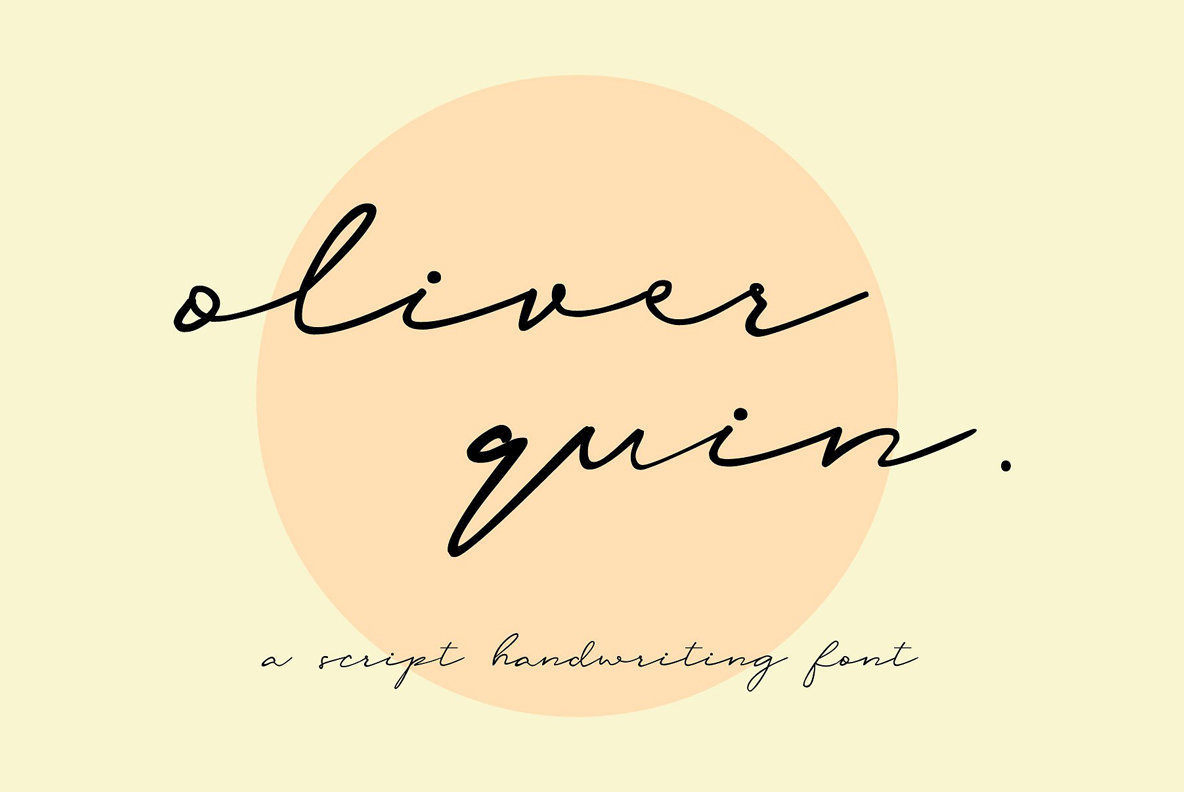 Oliver Quin Font16设计网精选英文字体