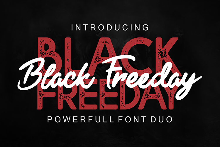 Black Freeday – powerfull font duo Other Font普贤居精选英文字体