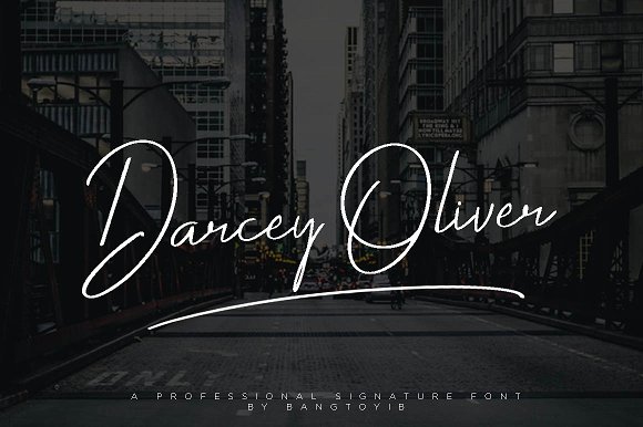 Darcey Oliver Signature Font16素材网精选英文字体