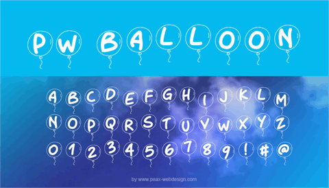PWBalloon font素材中国精选英文字体
