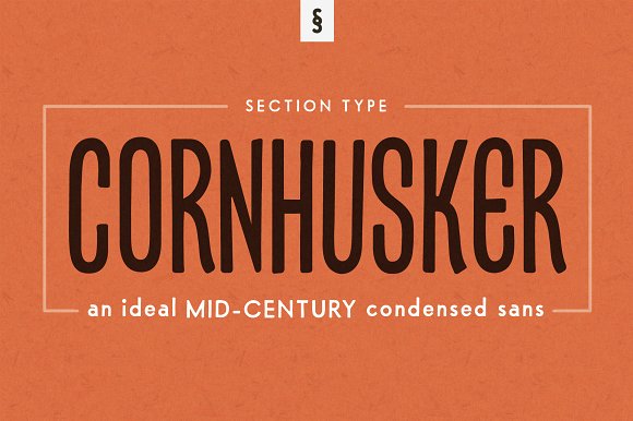 Cornhusker Regular | Condensed Font普贤居精选英文字体