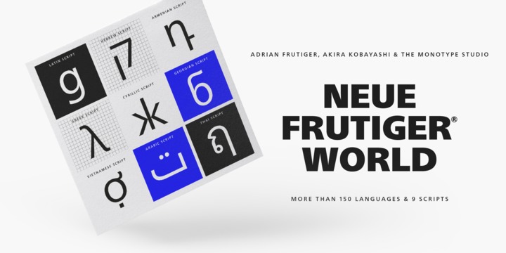 Neue Frutiger® World Font Family素材中国精选英文字体