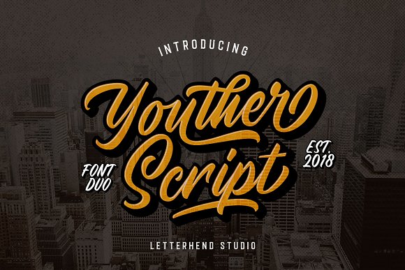 Youther Brush – Layered Font Duo16设计网精选英文字体