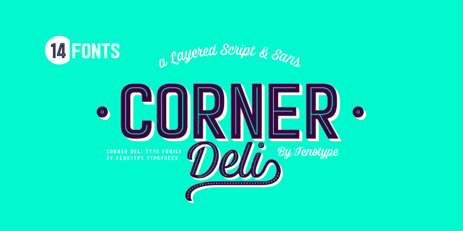 Corner Deli Font Family16设计网精选英文字体