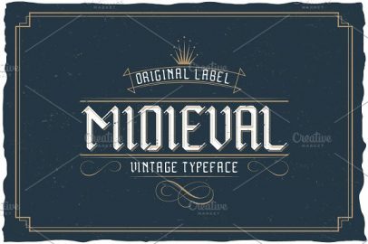 Midieval Vintage Label Typeface16图库网精选英文字体