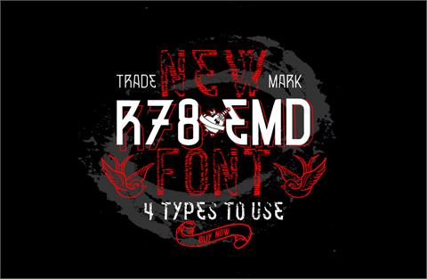VTKS R78 EMD v2 font16素材网精选英文字体