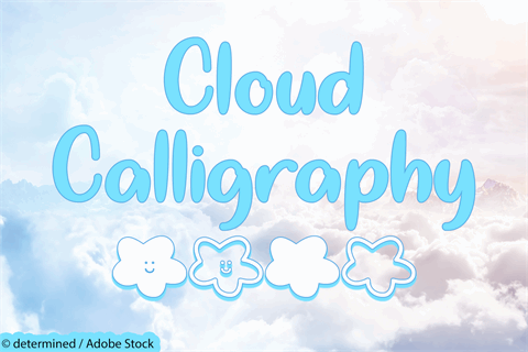 Cloud Calligraphy font素材天下精选英文字体