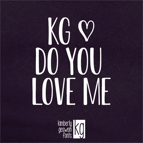 KG Do You Love Me font素材中国精选英文字体