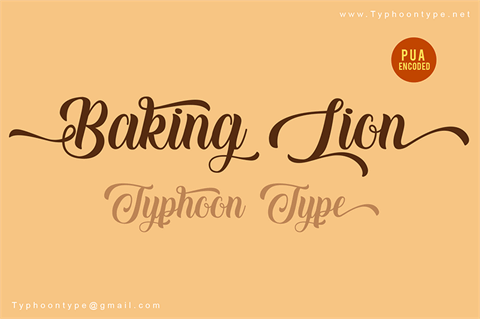 Baking Lion – Personal Use font素材中国精选英文字体
