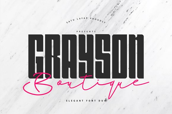 Grayson Boutique – Font Duo素材中国精选英文字体