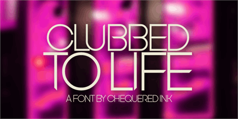 Clubbed to Life font素材天下精选