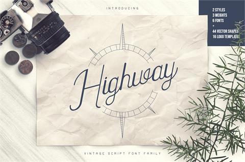 Highway font16设计网精选英文字体