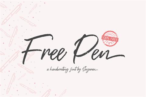 Free Pen font素材中国精选英文字体