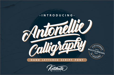 Antonellie Calligraphy Demo font16图库网精选英文字体
