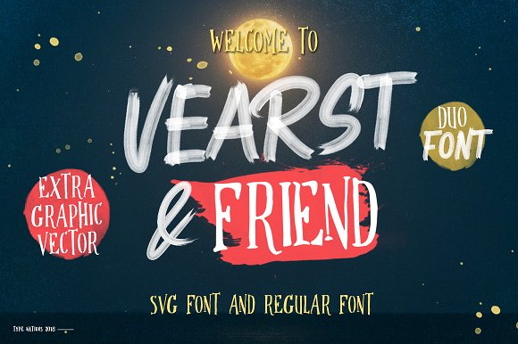 Vearst & friend SVG FONT & REGULAR16设计网精选英文字体