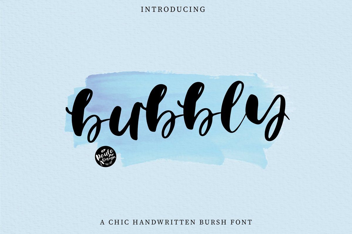 Bubbly | Brush Font16设计网精选英文字体