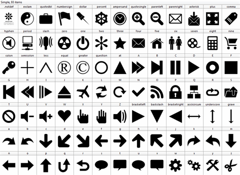 Font 90 Icons font16设计网精选英文字体