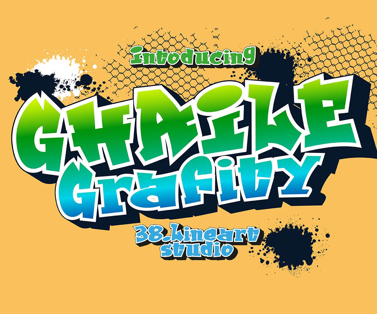 Ghaile Graffiti Regular Font16素材网精选英文字体