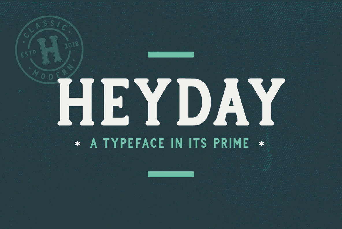 Heyday Font Family16设计网精选英文字体