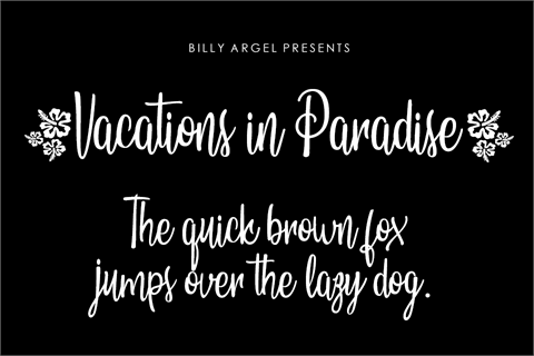 Vacations in Paradise Personal  font素材中国精选英文字体