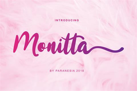 Monitta font16素材网精选英文字体