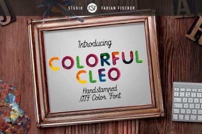 Colorful Cleo – Color Font素材中国精选英文字体
