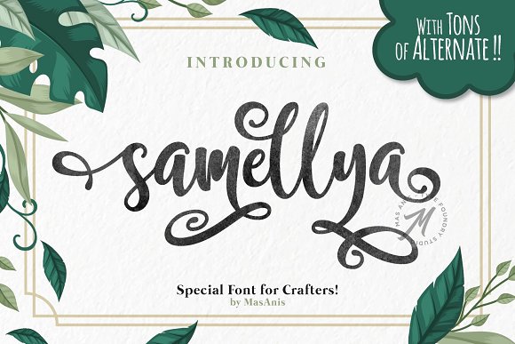 Samellya – Crafter’s Font!普贤居精选英文字体