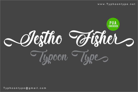 Jestho Fisher – Personal Use font素材中国精选英文字体