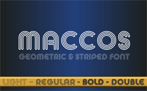 MACCOS Demo font16素材网精选英文字体