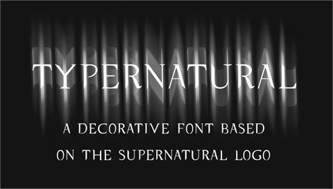typernatural font16设计网精选英文字体