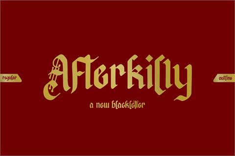Afterkilly font16设计网精选英文字体