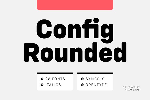 Config Rounded Font Family16设计网精选英文字体