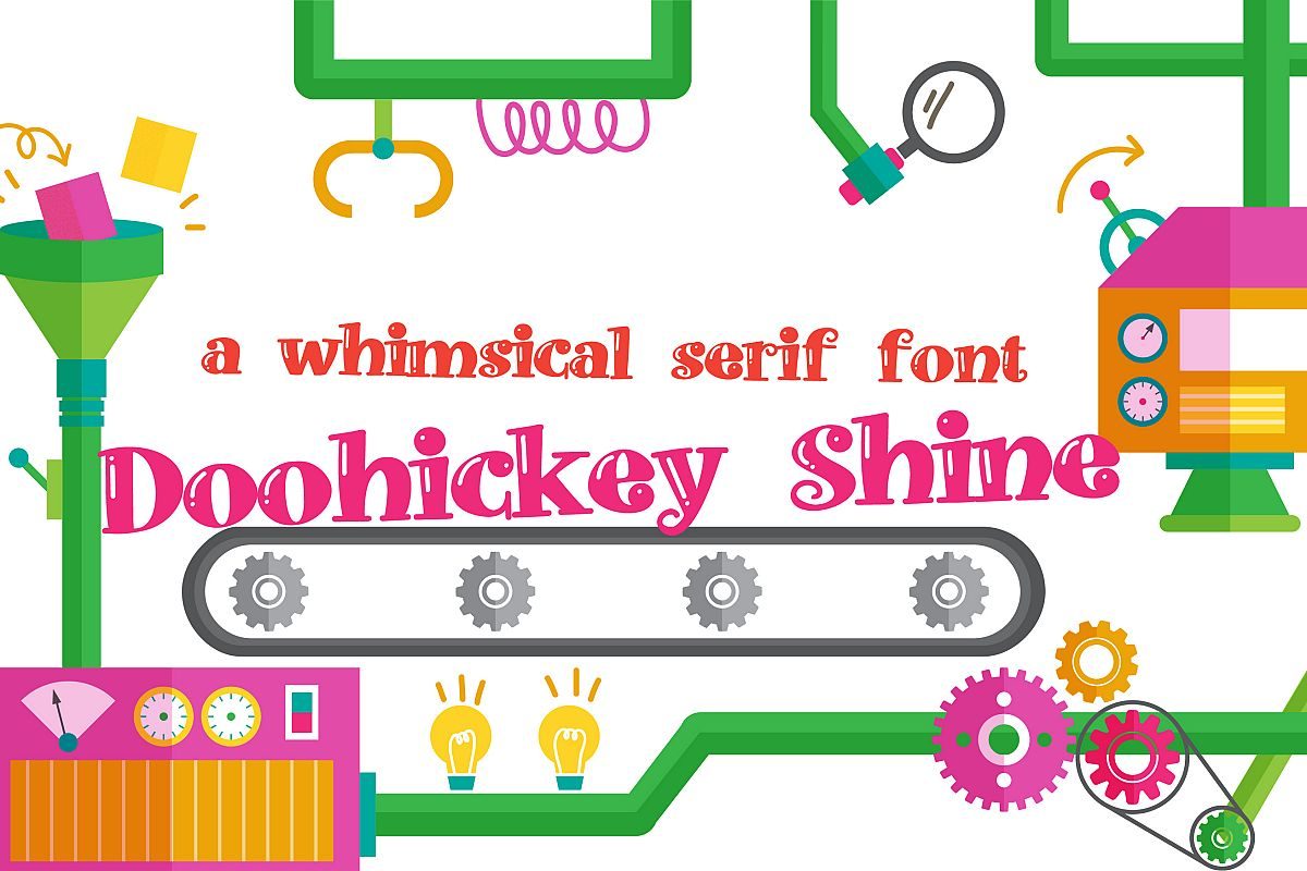 ZP Doohickey Shine Font素材中国