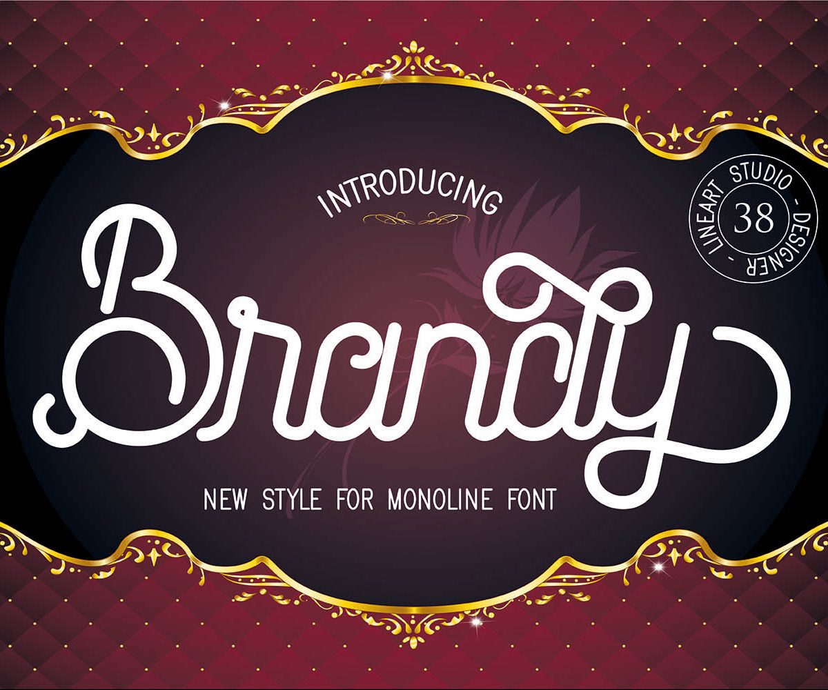 Brandy Monoline Duo Font16设计网精选英文字体
