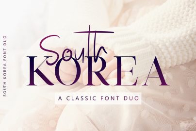 South Korea Font Duo Font Family普贤居精选英文字体