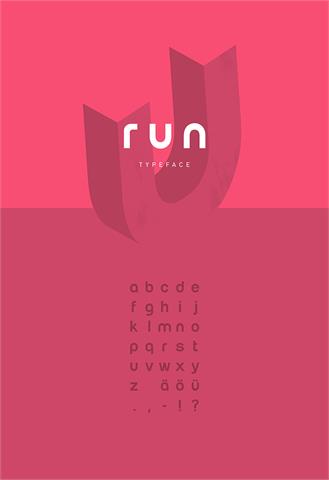 Run font素材中国精选英文字体